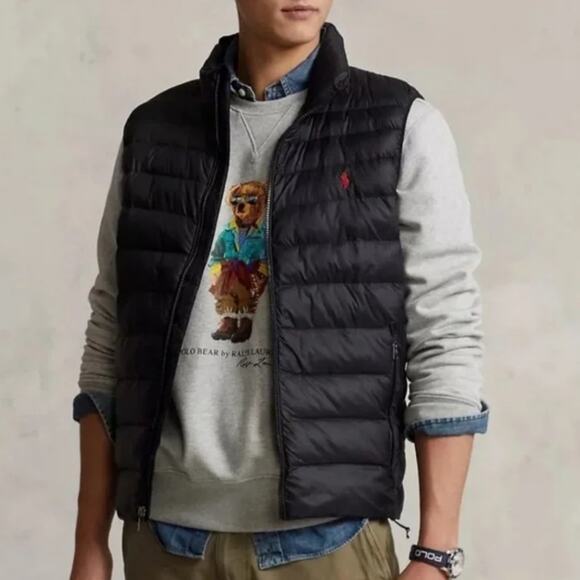 Polo Ralph Lauren Other - POLO Packable Vest PRIMALOFT Lightweight Down Alternative Black XXL NWT